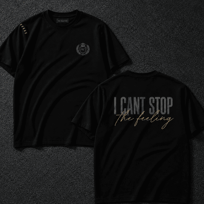 RC initial Tshirt Black Tee — Hitam (View 1)